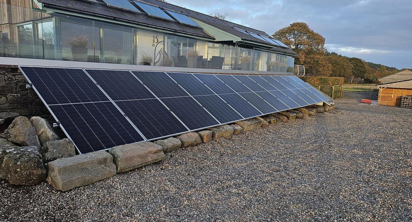 Ground mounted Solar PV system fitted by REPSY in Carnoustie